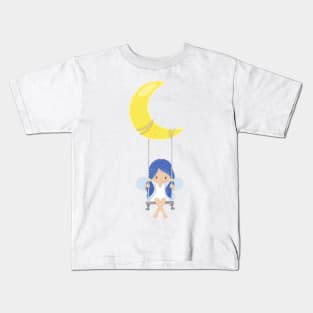 Stardust Fairy, Cute Fairy, Fairy On A Swing, Moon Kids T-Shirt